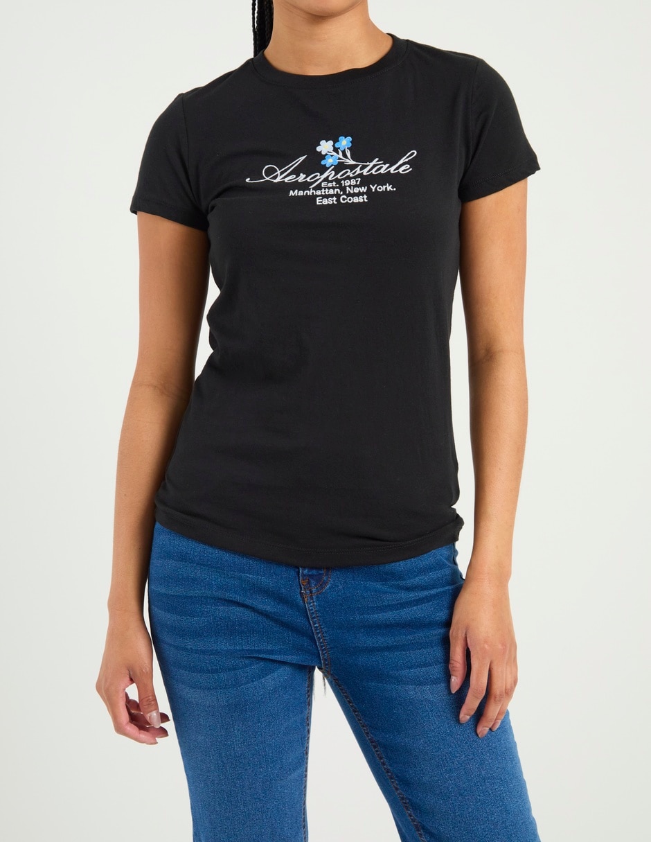 Playera manga corta cuello redondo mujer 3