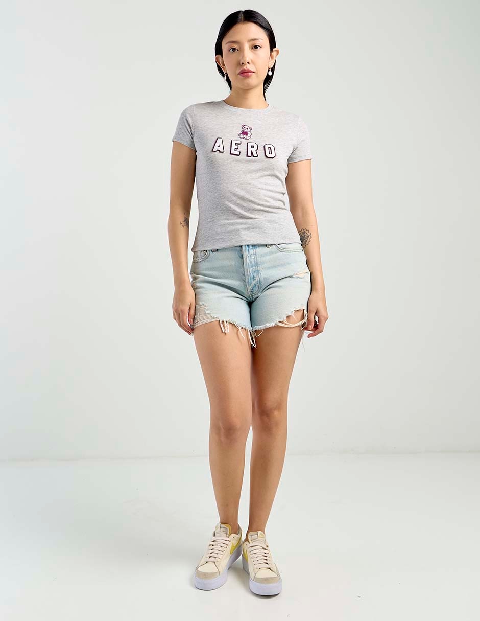 Playera manga corta cuello redondo mujer 2