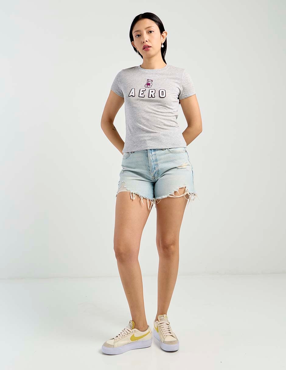 Playera manga corta cuello redondo mujer 3