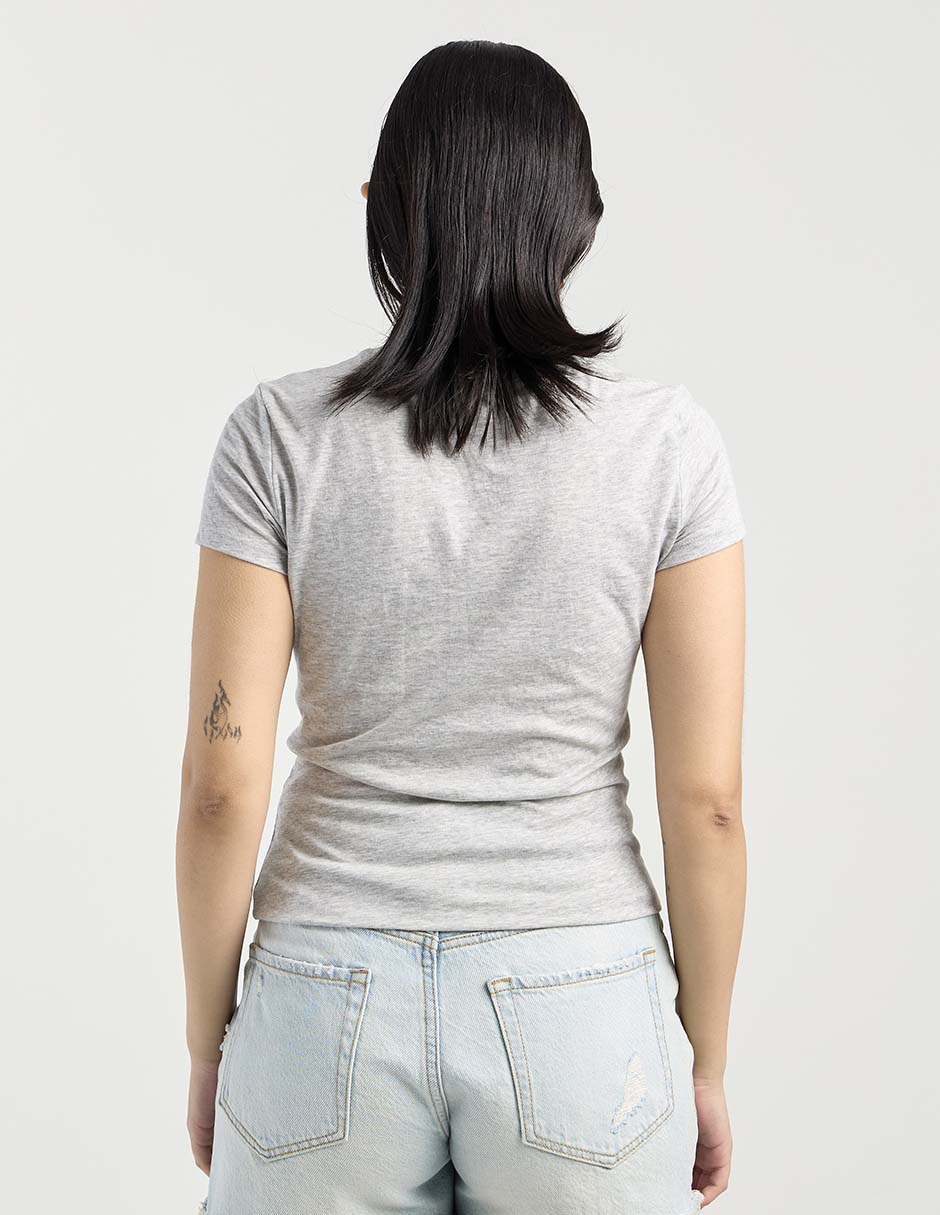 Playera manga corta cuello redondo mujer 7