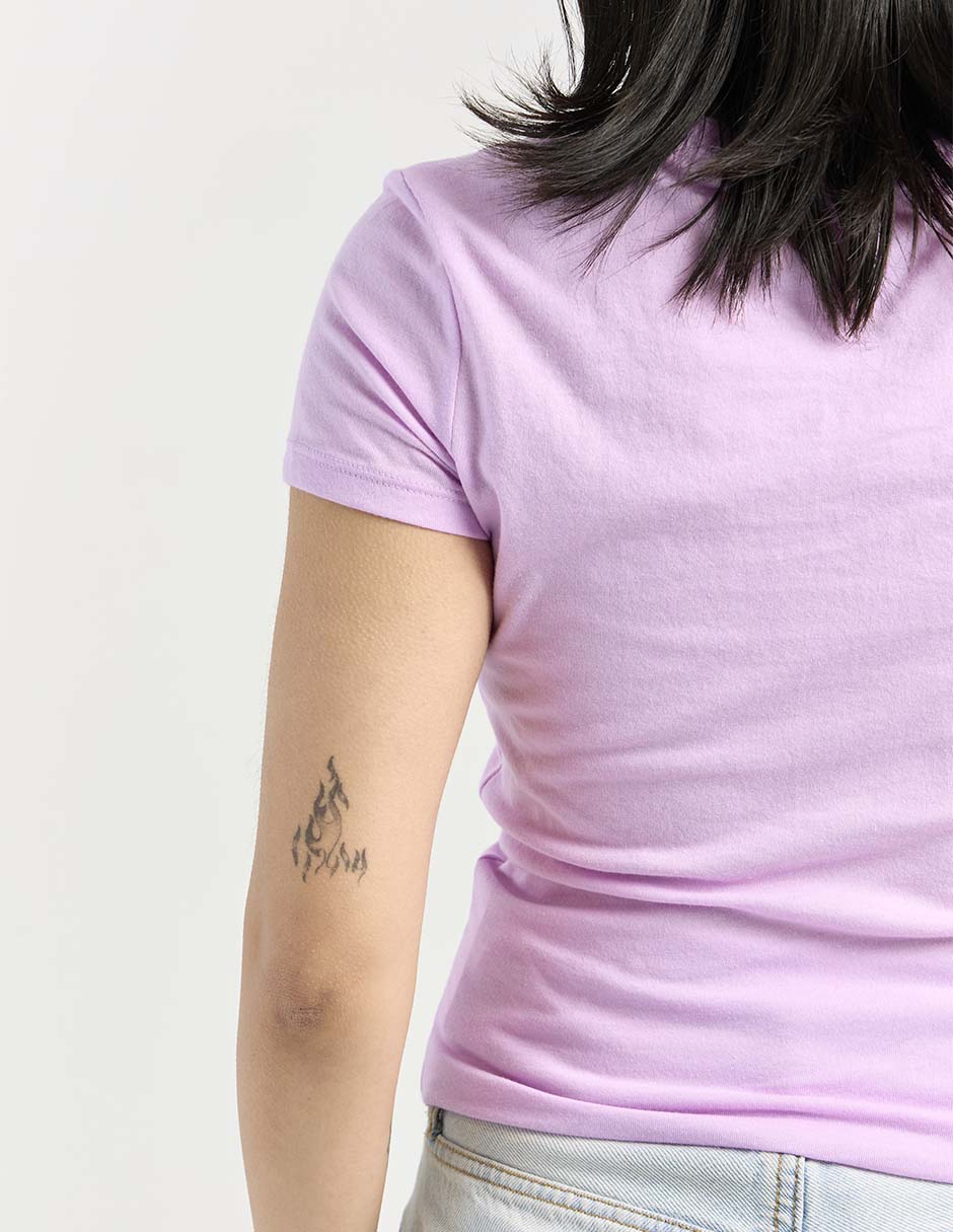 Playera manga corta cuello redondo mujer 2