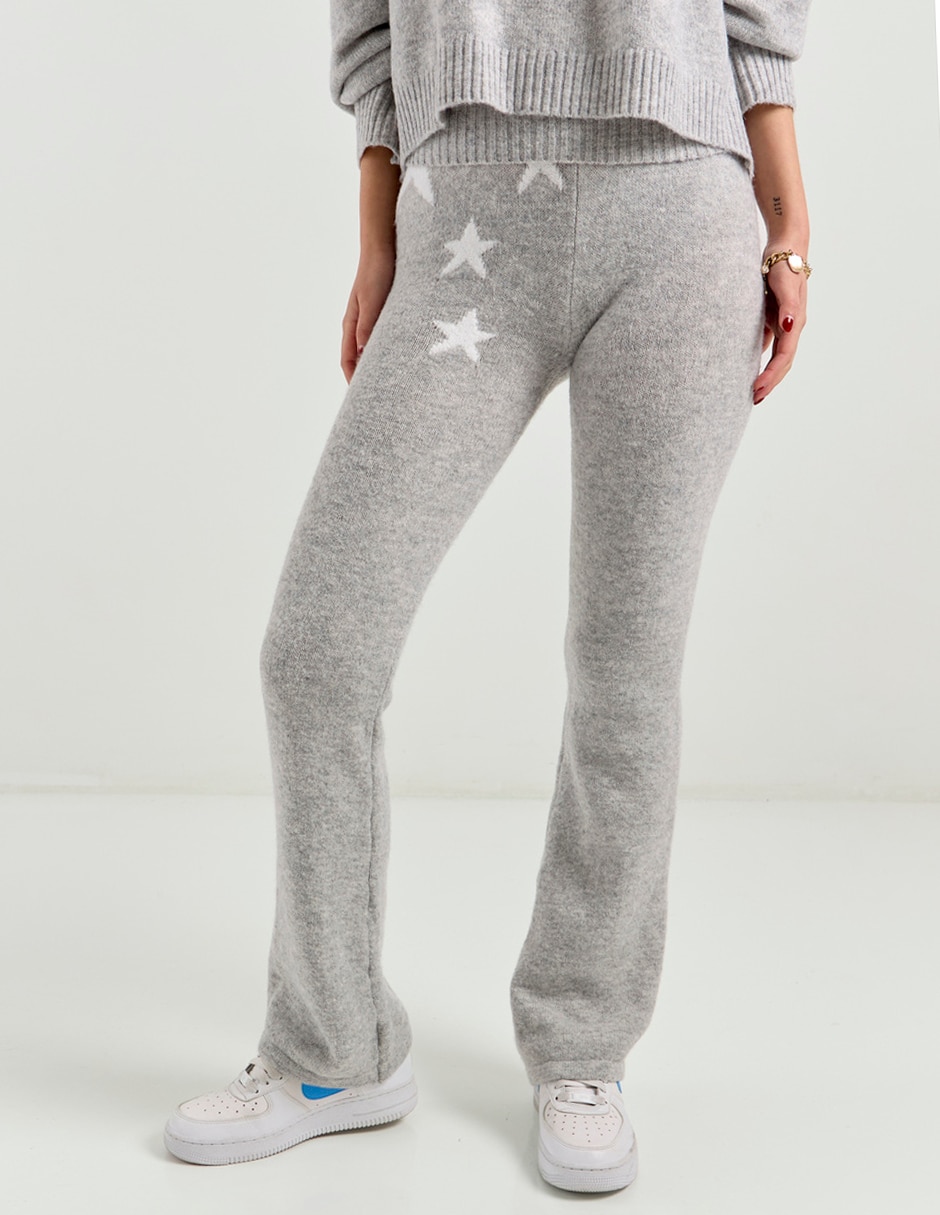 Pants regular con elástico para mujer 1
