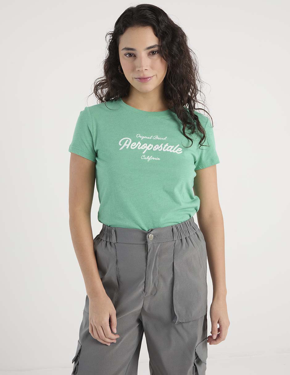 Playera manga corta cuello redondo para mujer Playera manga corta cuello redondo para mujer
