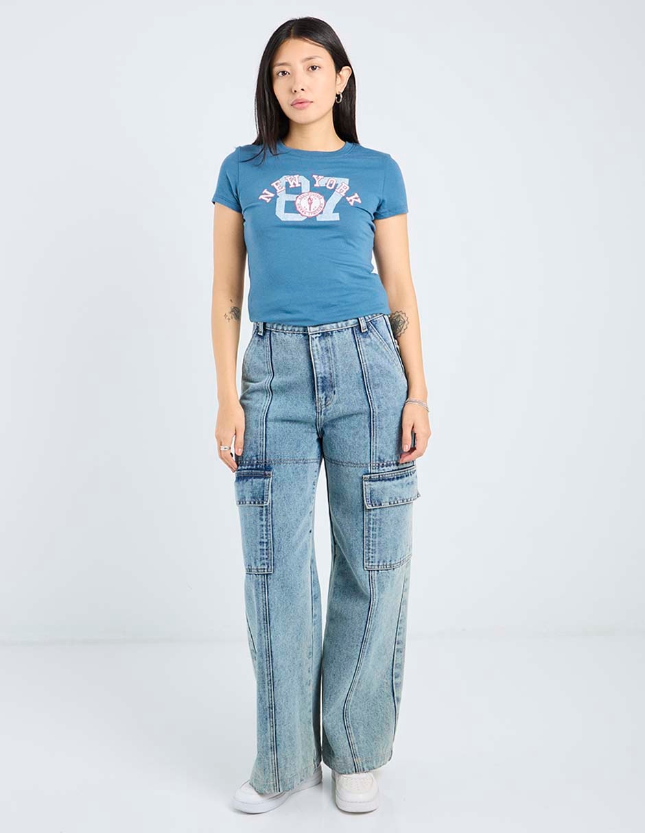 Playera manga corta Aéropostale cuello redondo para mujer