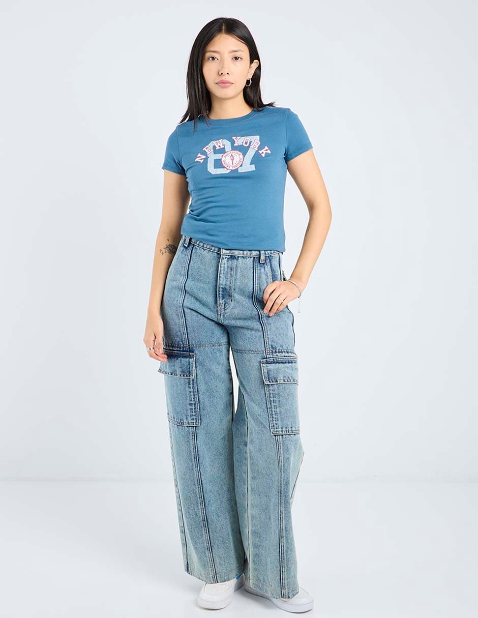 Playera manga corta Aéropostale cuello redondo para mujer