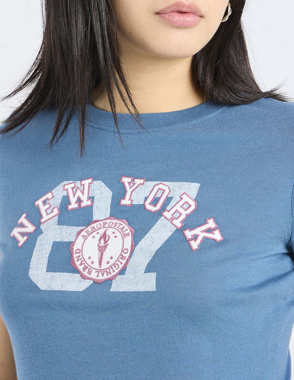 Playera manga corta Aéropostale cuello redondo para mujer