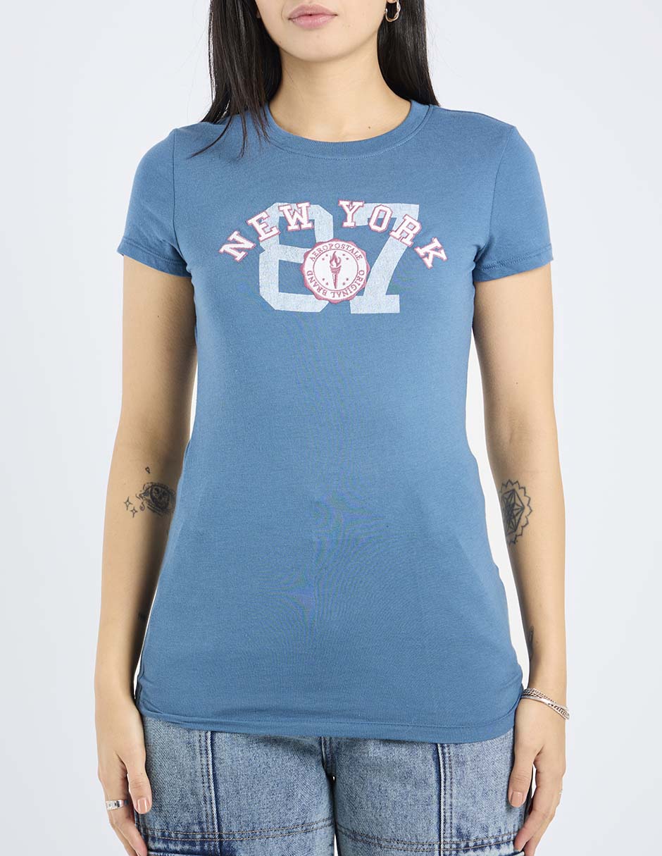 Playera manga corta Aéropostale cuello redondo para mujer