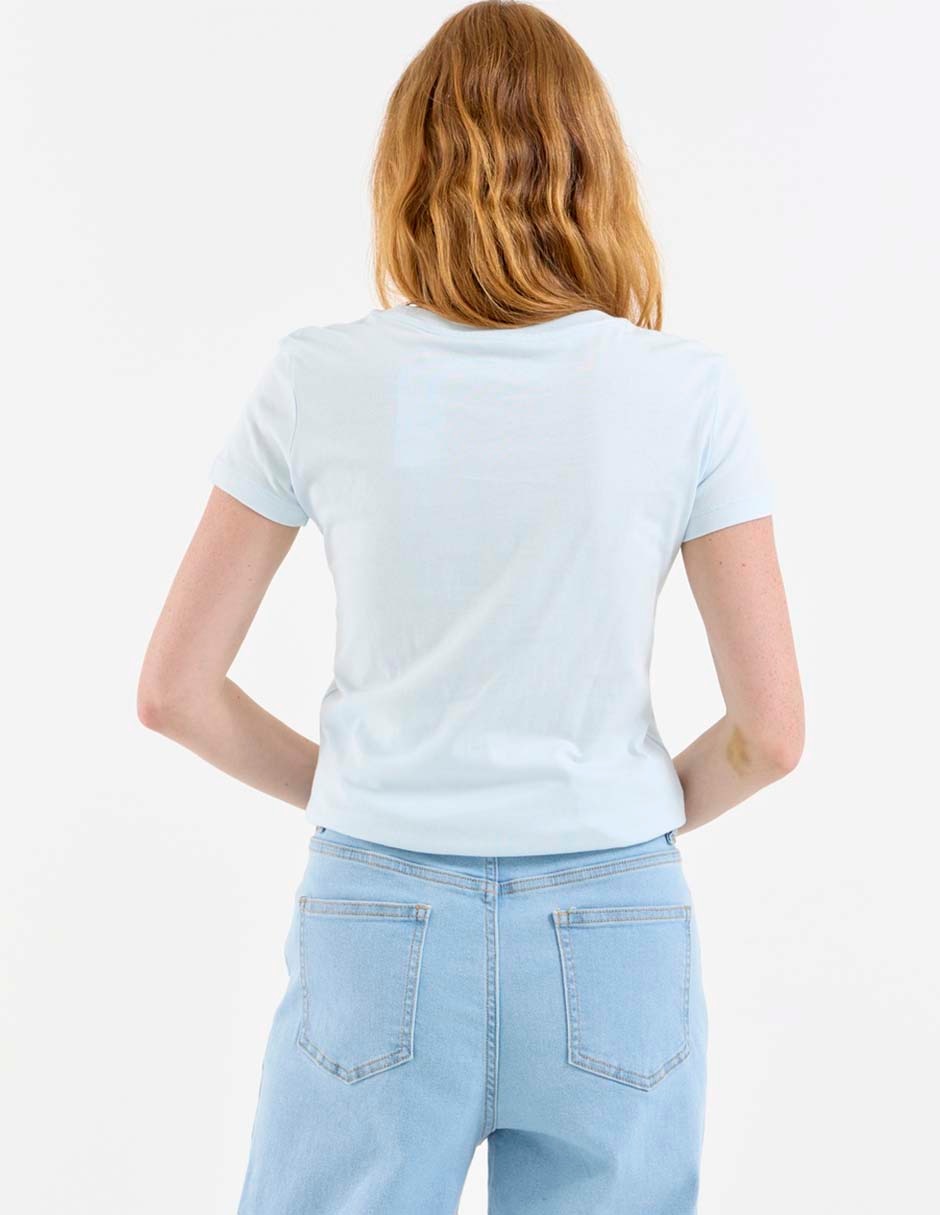 Playera manga corta cuello redondo para mujer 2