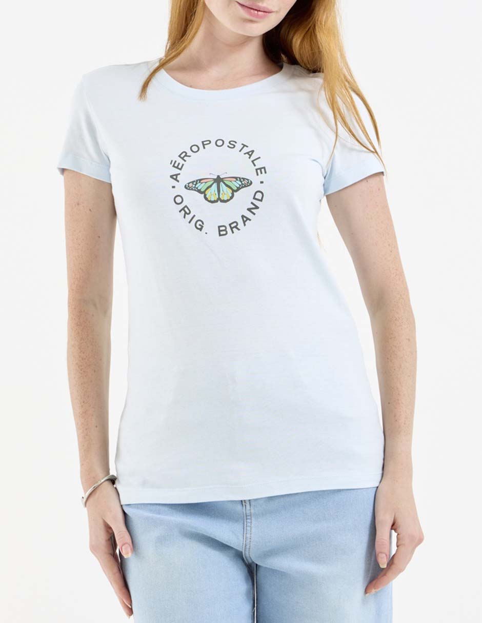 Playera manga corta cuello redondo para mujer 5