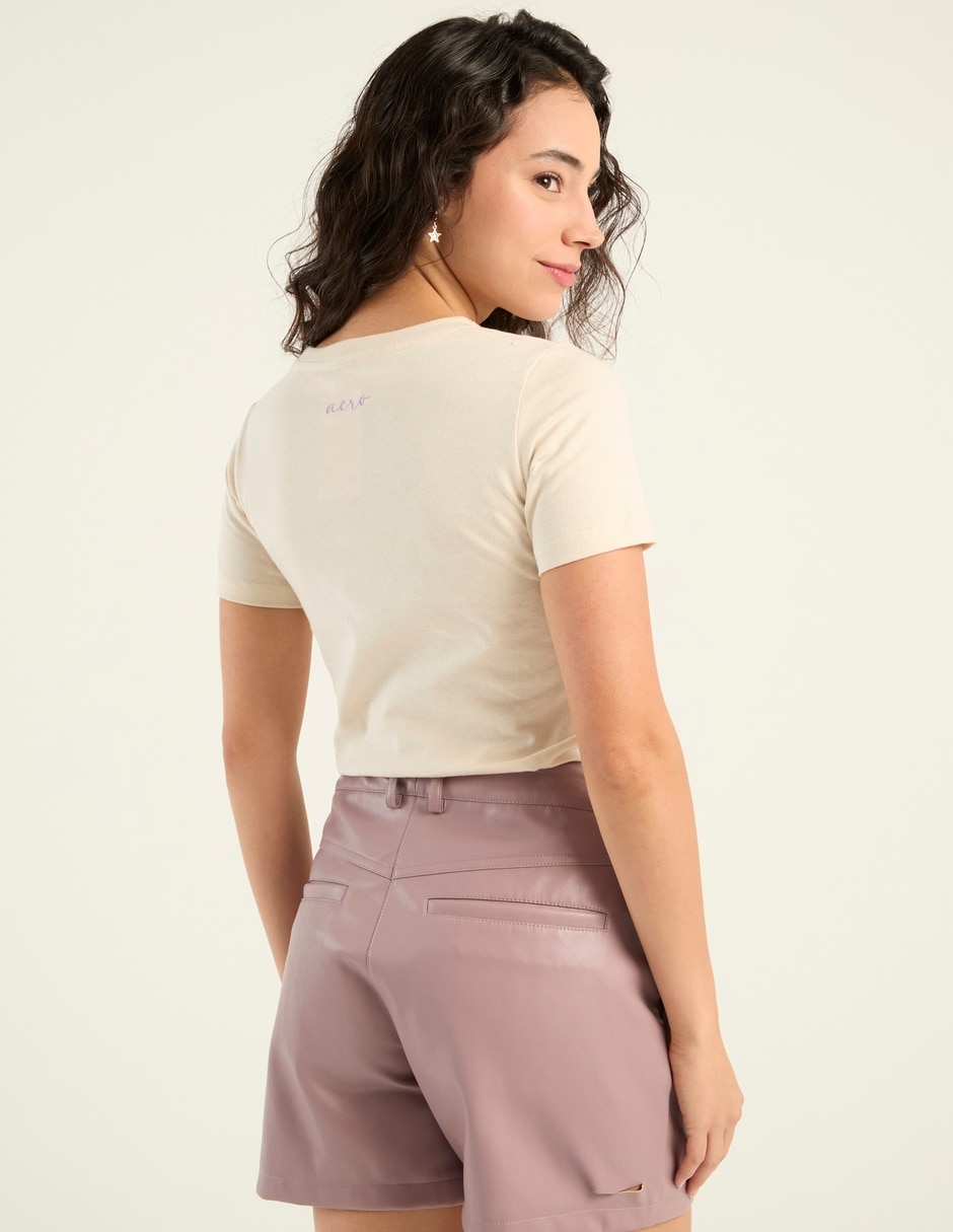 Playera manga corta cuello redondo mujer 5