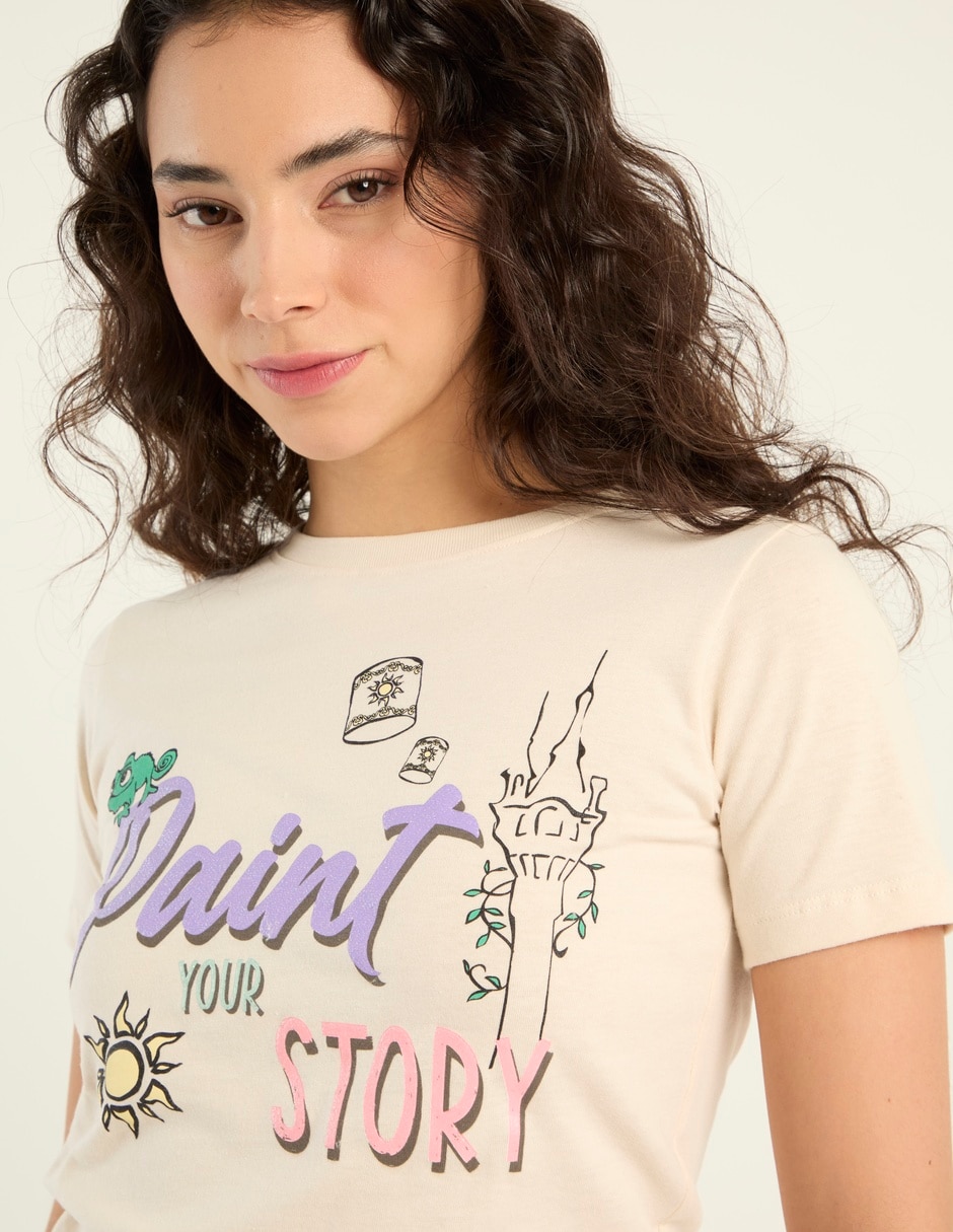 Playera manga corta cuello redondo mujer