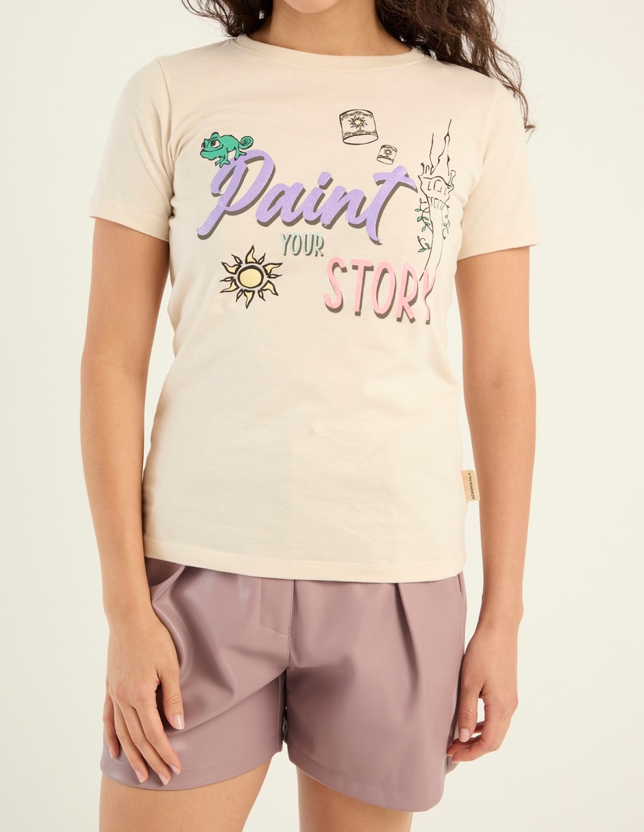 Playera manga corta cuello redondo mujer