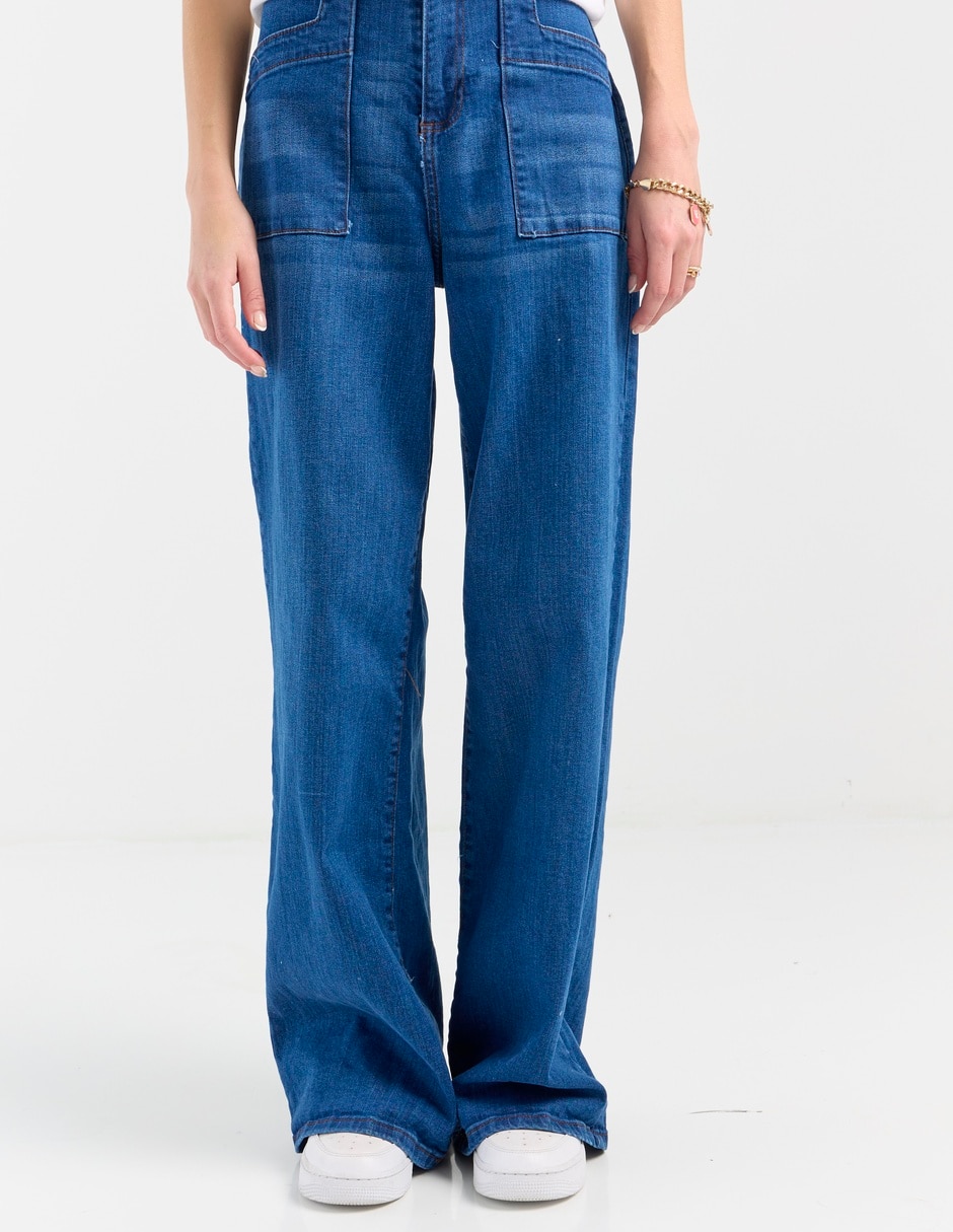 Jeans relaxed wide leg para mujer