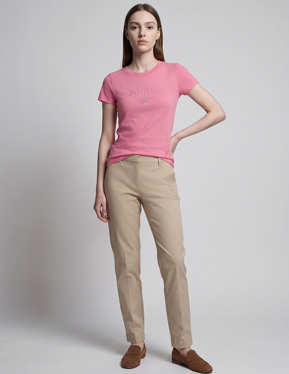 PLAYERA AERO 7047H25 REGULAR LISO REDON