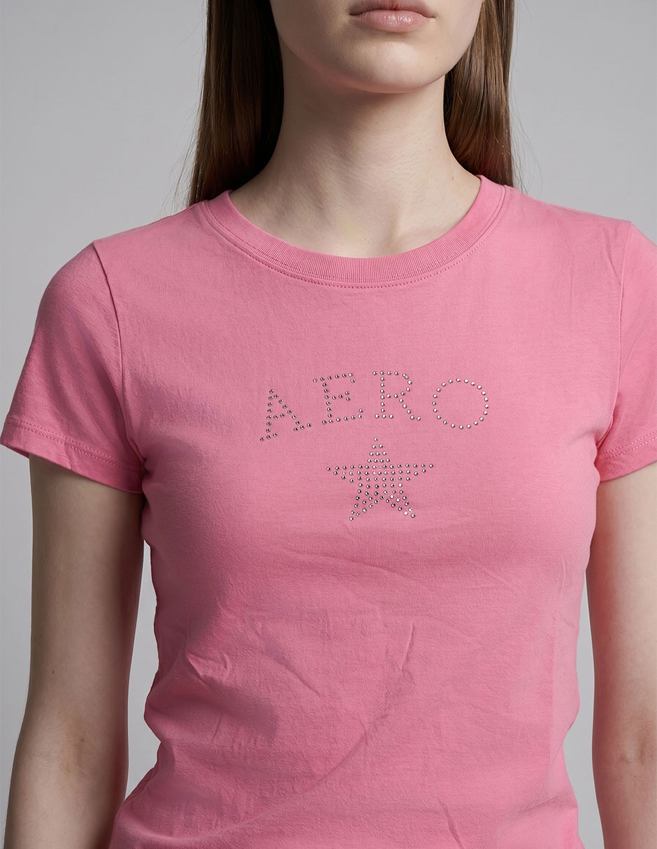 Playera manga corta cuello redondo para mujer 3