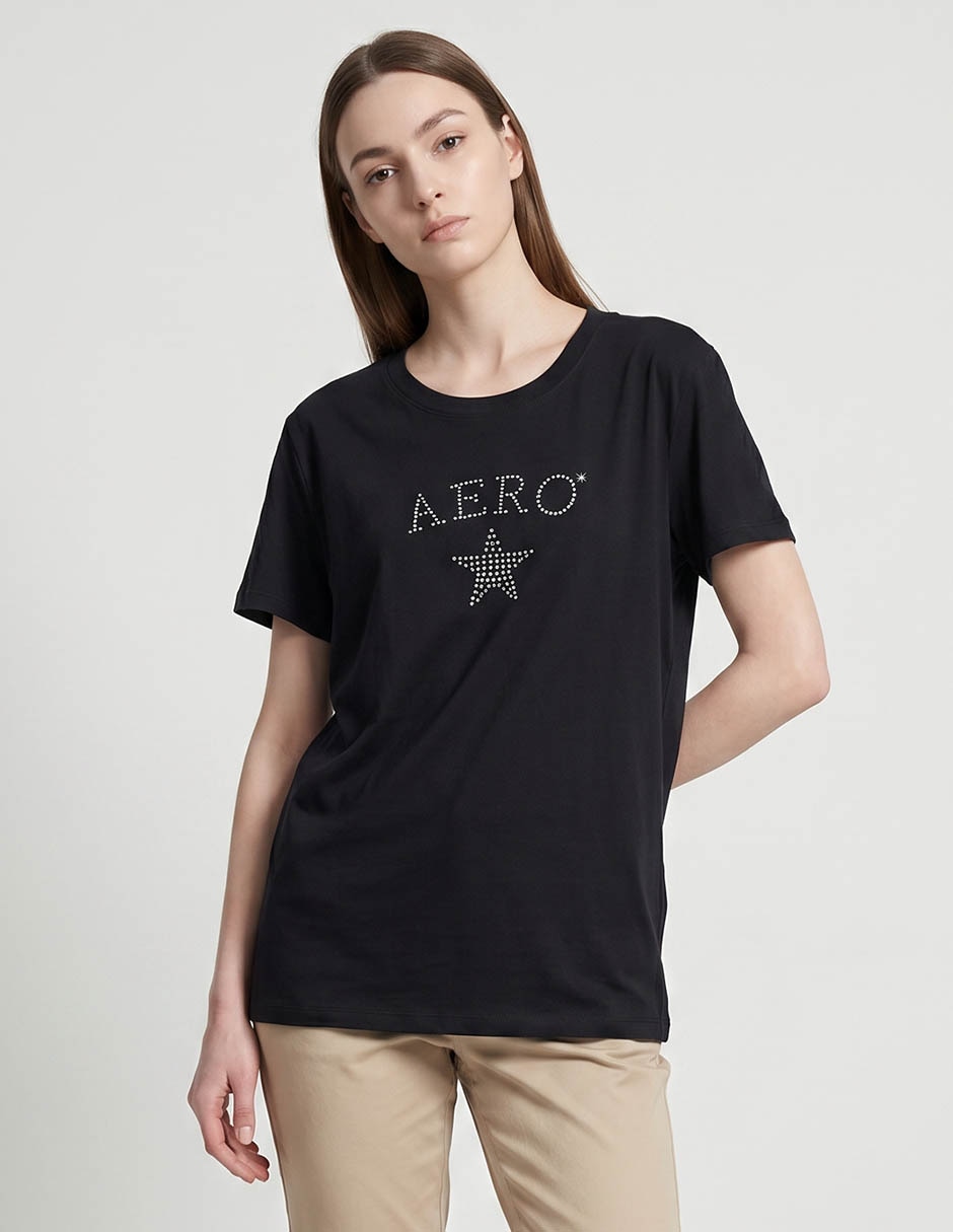Playera manga corta Aero cuello redondo para mujer