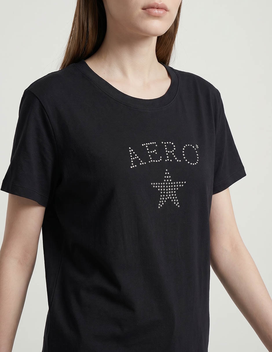 Playera manga corta Aero cuello redondo para mujer