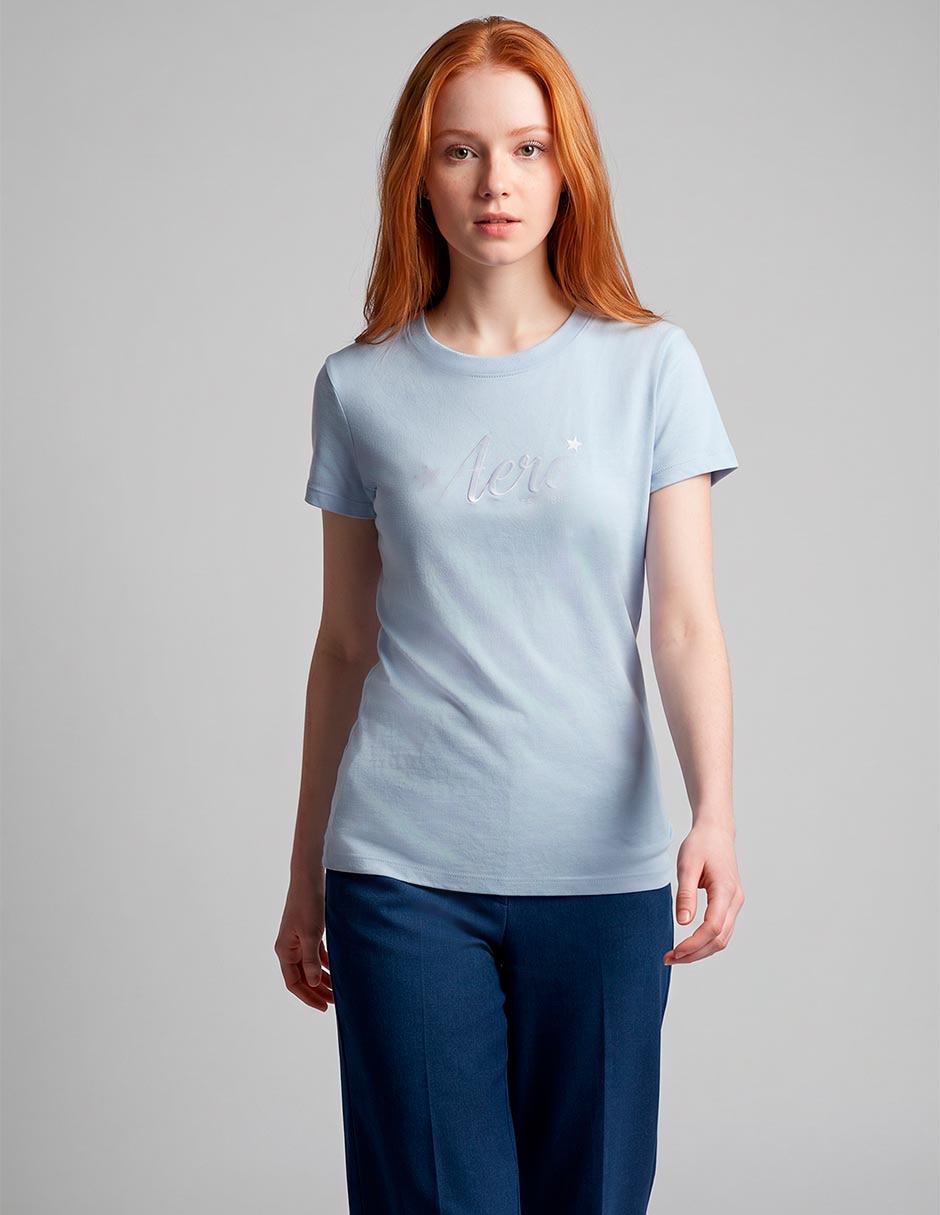 Playera manga corta aéropostale cuello redondo para mujer Playera manga corta aéropostale cuello redondo para mujer