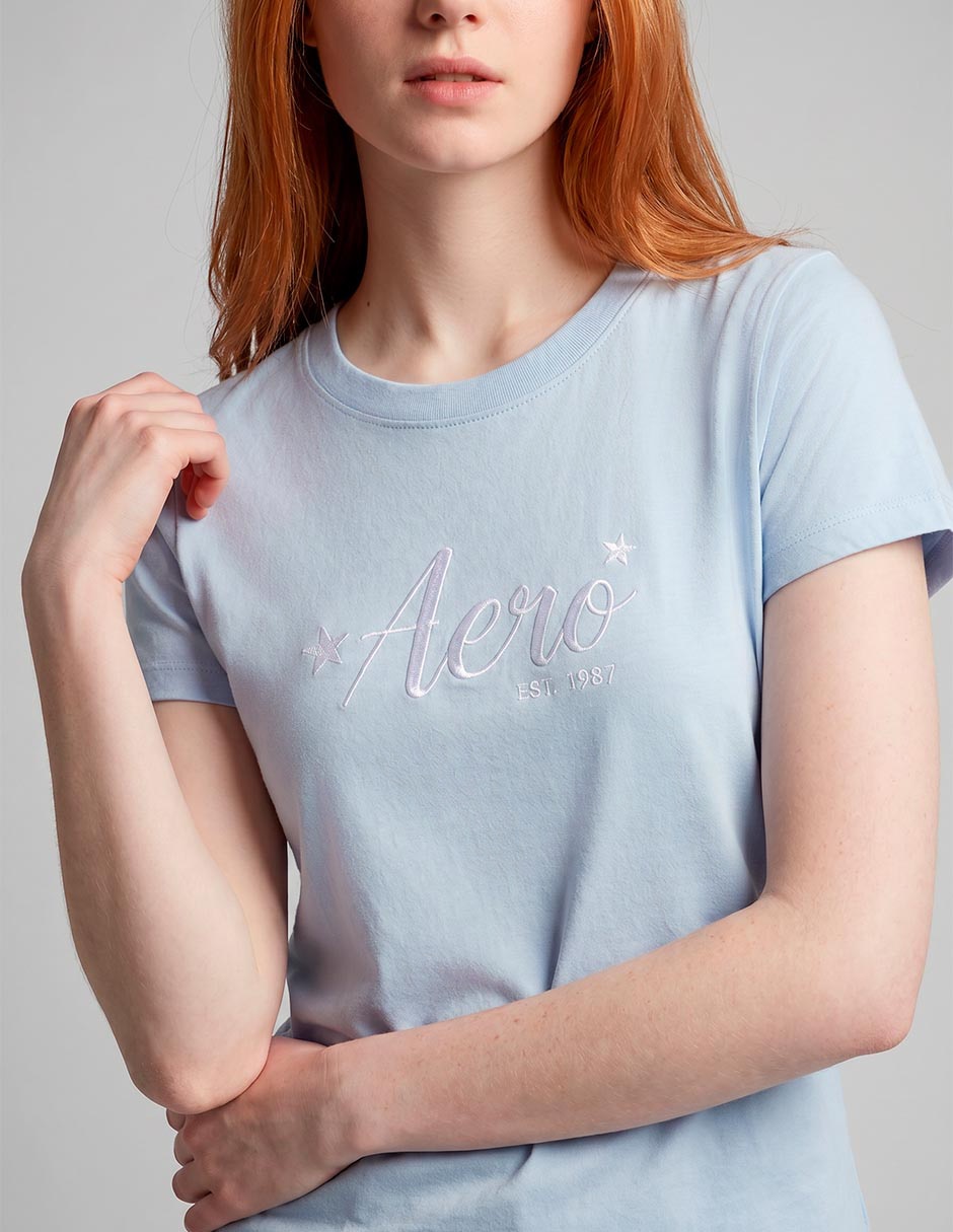 Playera manga corta aéropostale cuello redondo para mujer