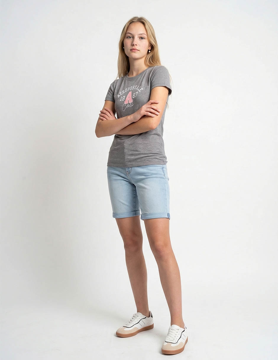 Playera manga corta Aero cuello redondo para mujer