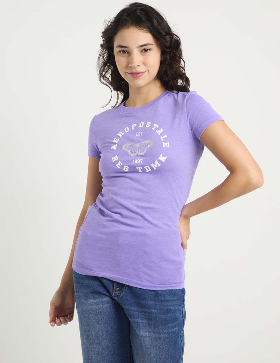 Playera manga corta cuello redondo mujer 5