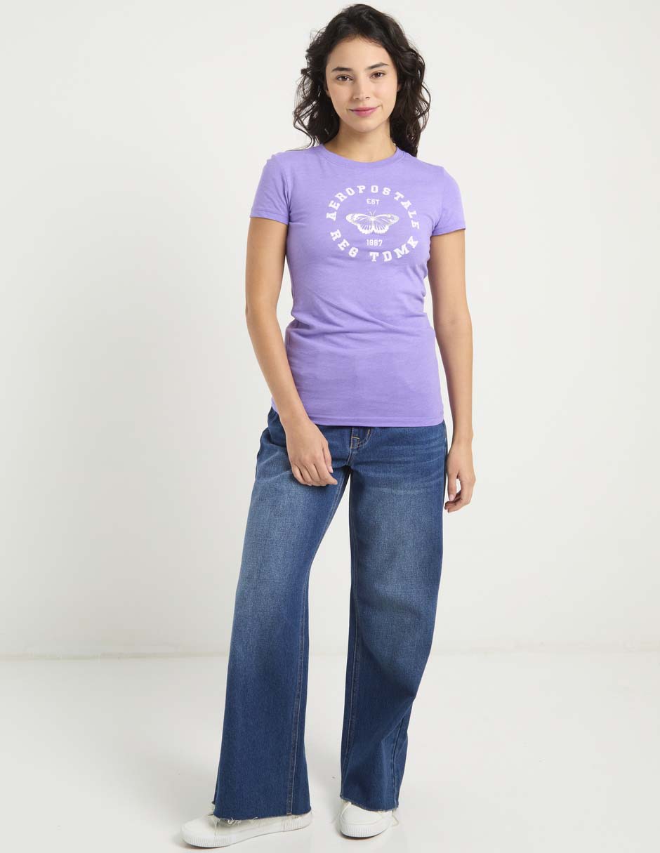 Playera manga corta cuello redondo mujer 4