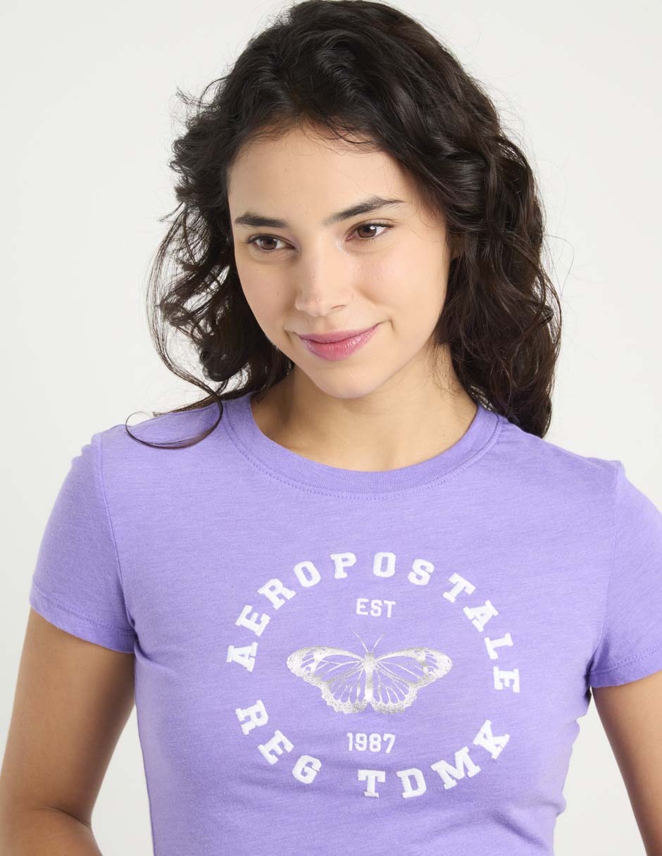 Playera manga corta cuello redondo mujer 3