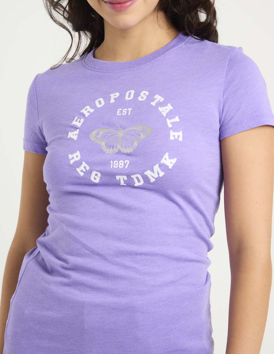 Playera manga corta cuello redondo mujer 2