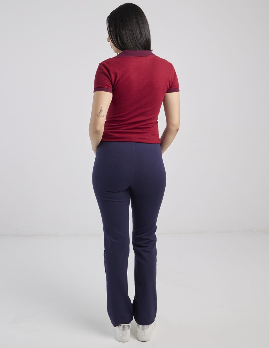 Pants regular con elástico para mujer 4