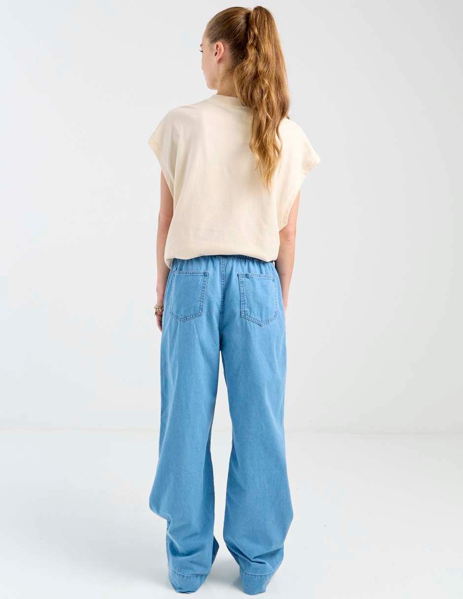 Pantalón relaxed Aéropostale wide leg para mujer