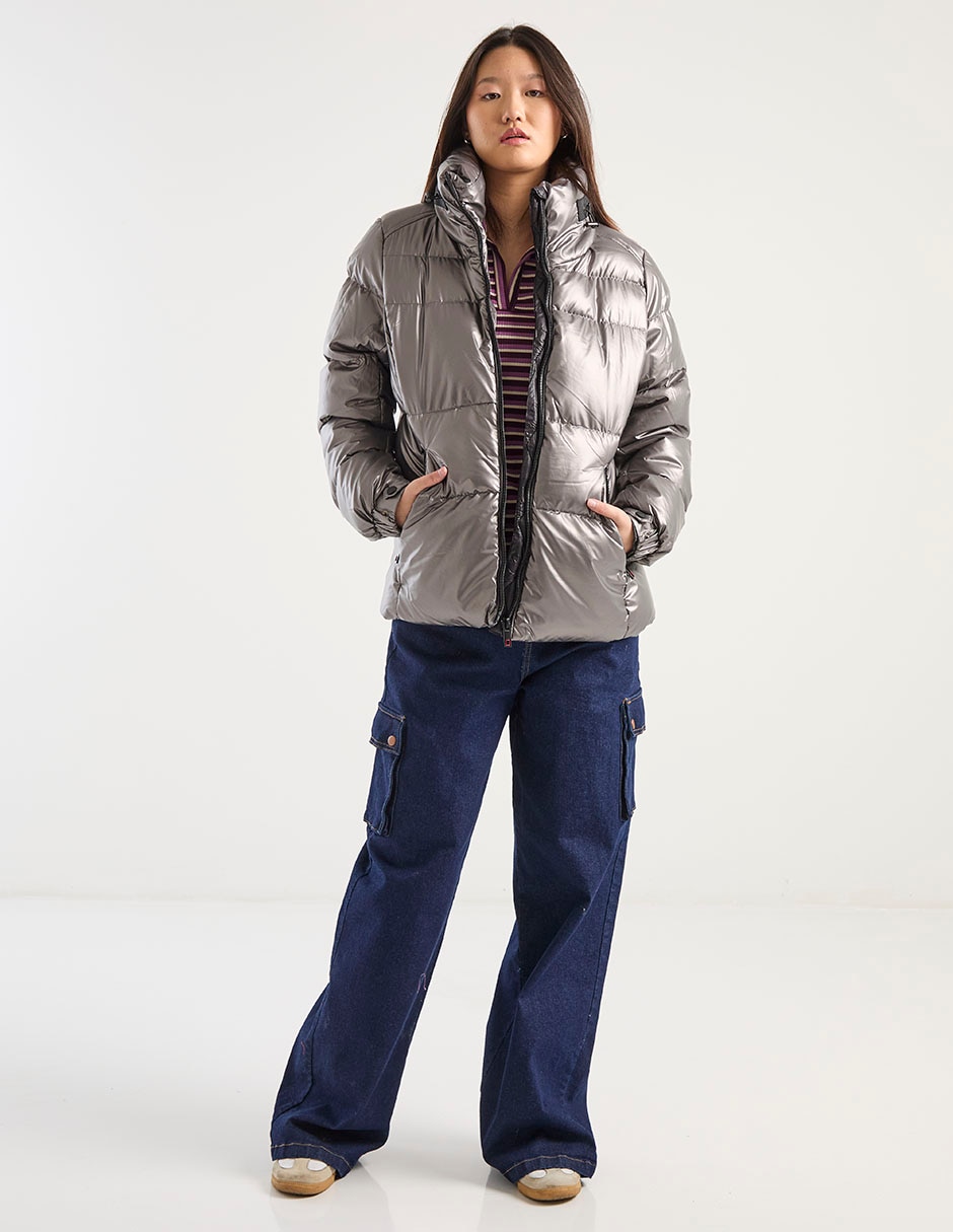 Jeans cargo wide leg para mujer 3