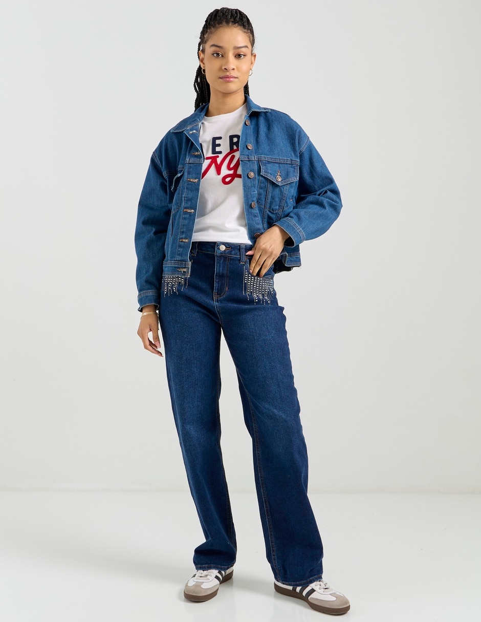 Chamarra denim Aéropostale de mezclilla para mujer