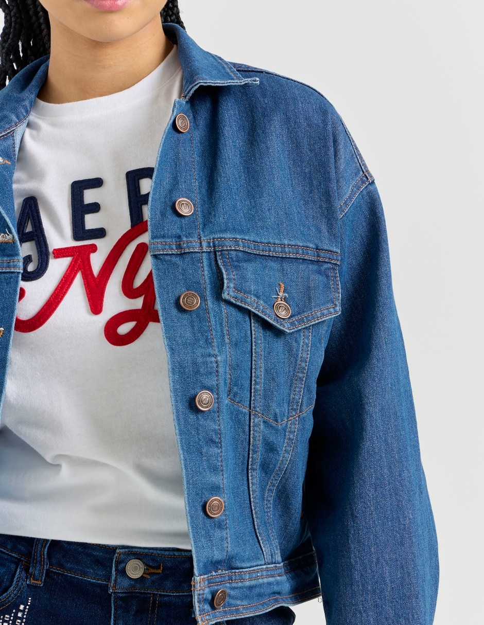 Chamarra denim Aéropostale de mezclilla para mujer