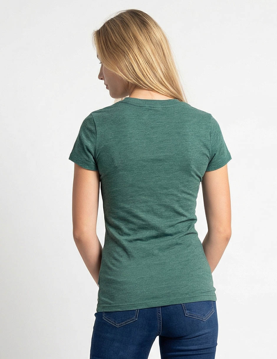 Playera manga corta cuello redondo para mujer 2