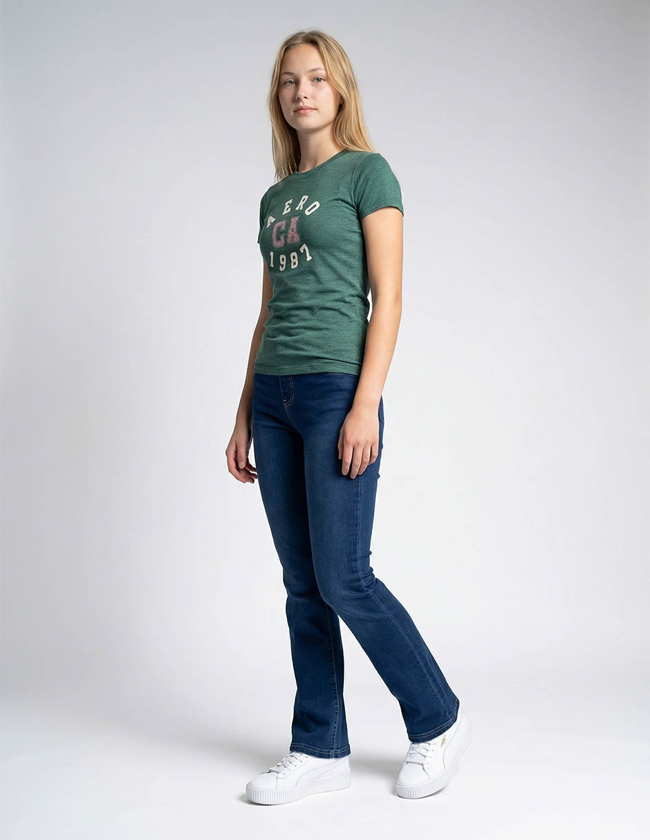Playera manga corta cuello redondo para mujer 3