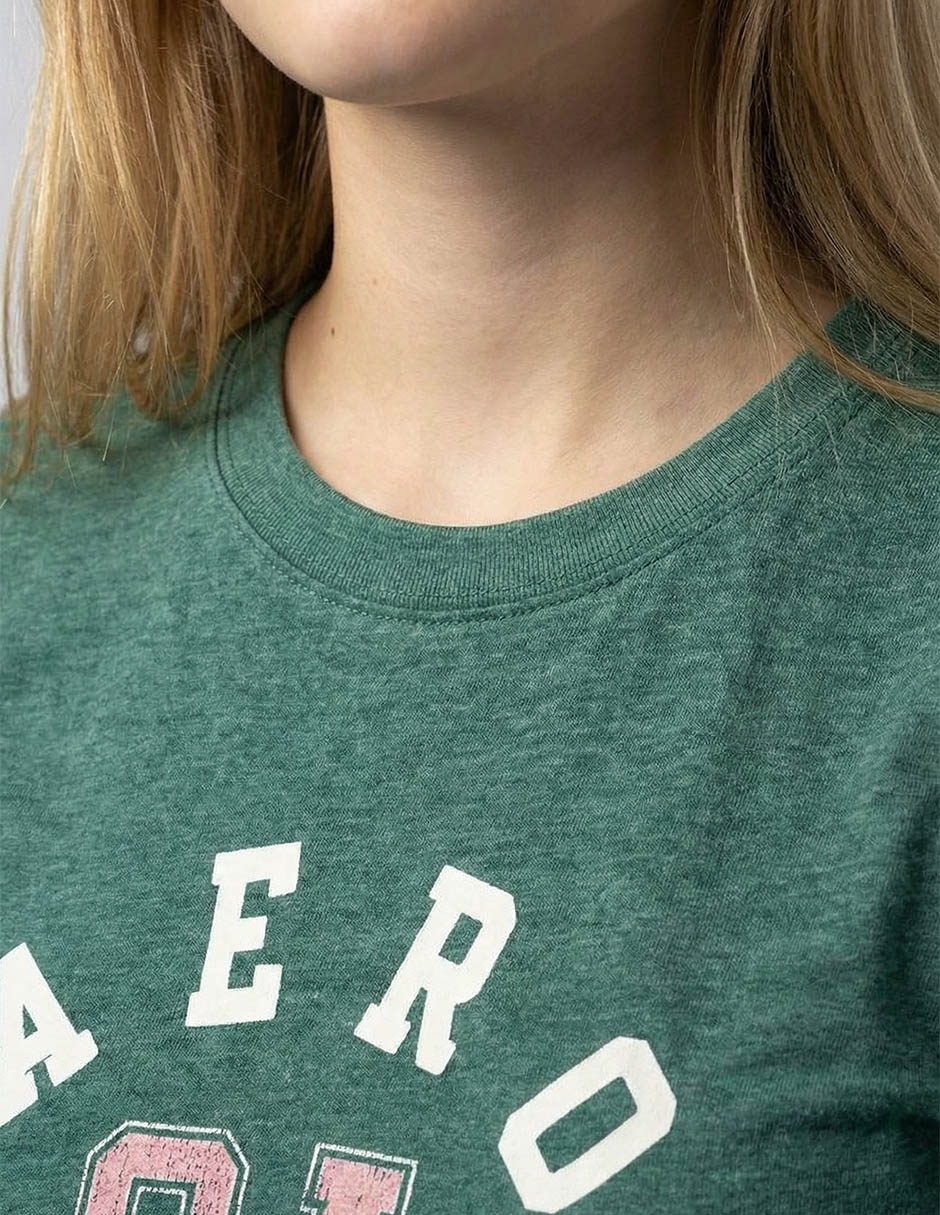 Playera manga corta cuello redondo para mujer 4