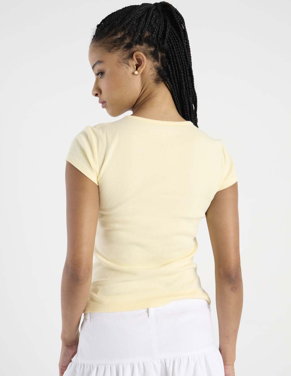 Playera manga corta cuello redondo mujer 3