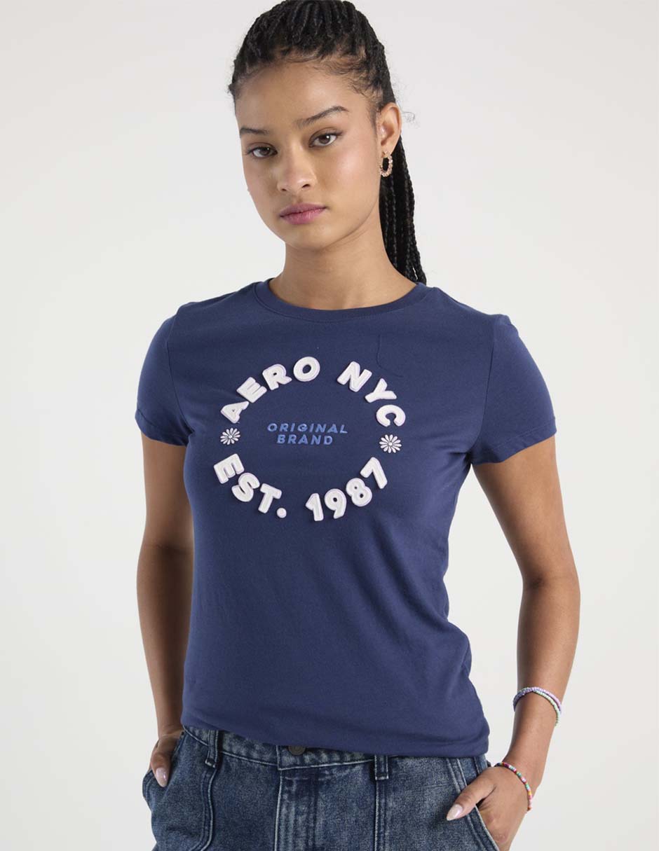 Playera manga corta Aero cuello redondo para mujer