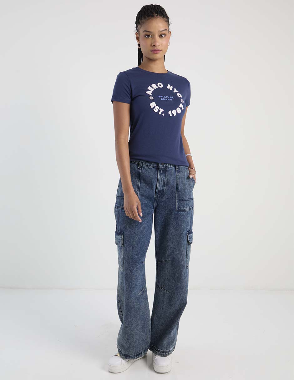 Playera manga corta Aero cuello redondo para mujer
