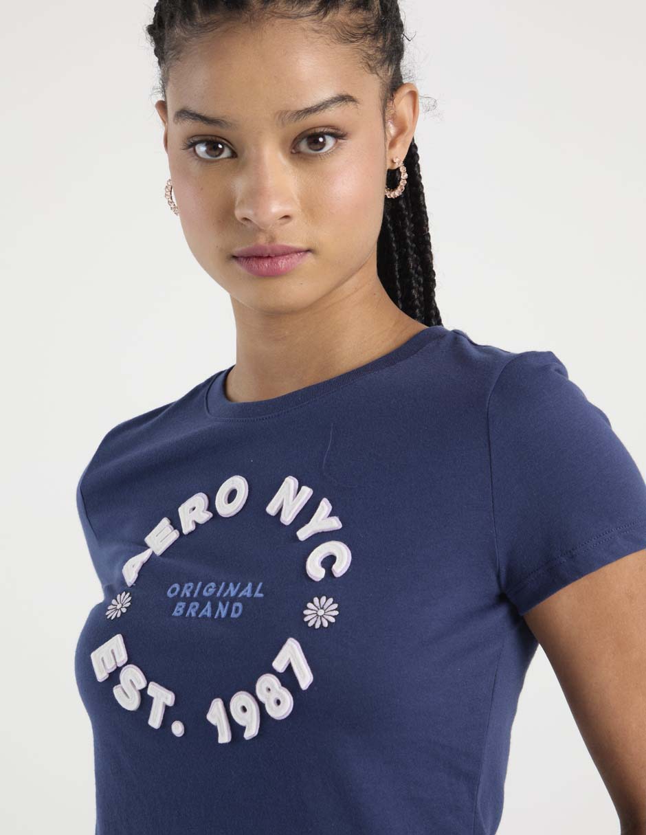 Playera manga corta Aero cuello redondo para mujer