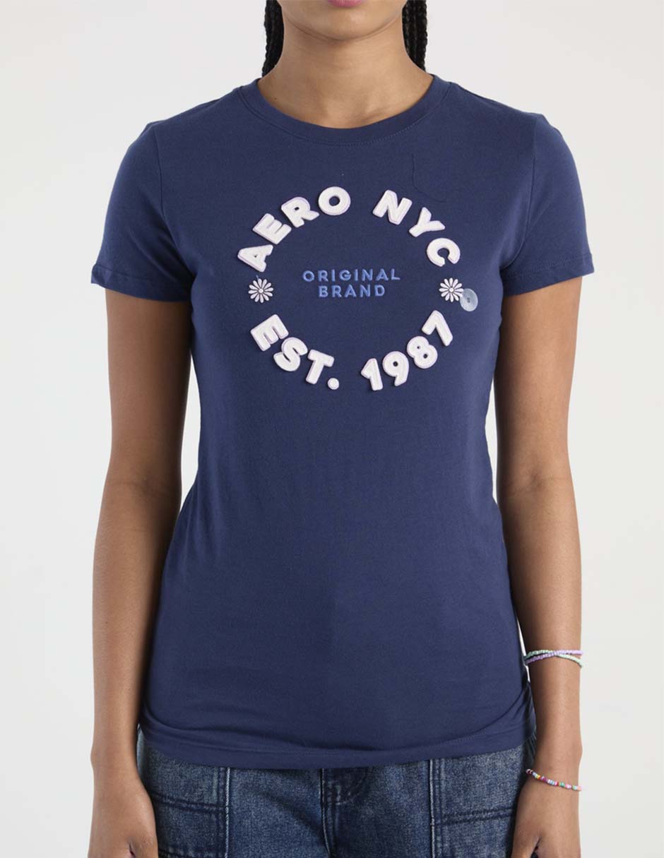 Playera manga corta Aero cuello redondo para mujer