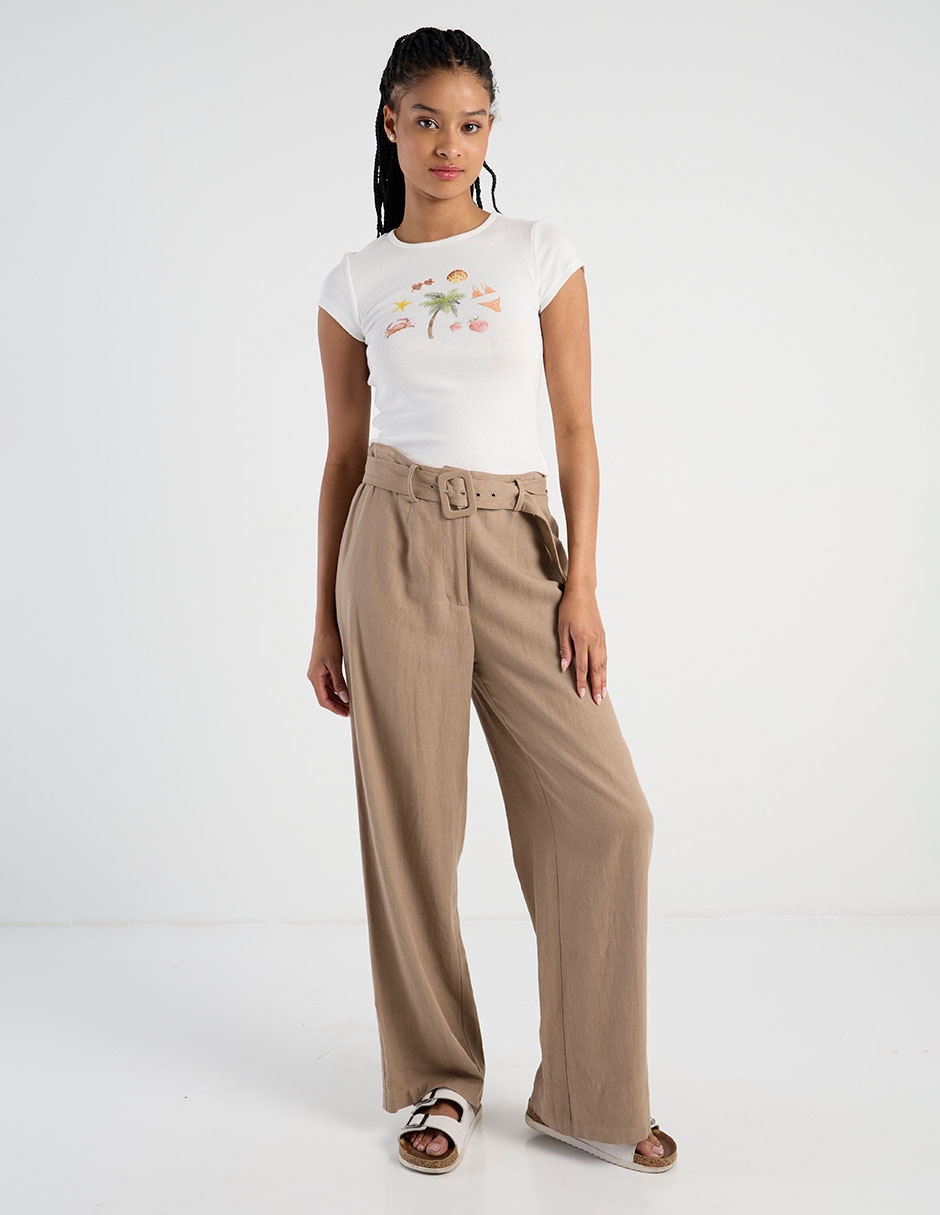 Playera manga corta cuello redondo para mujer 3