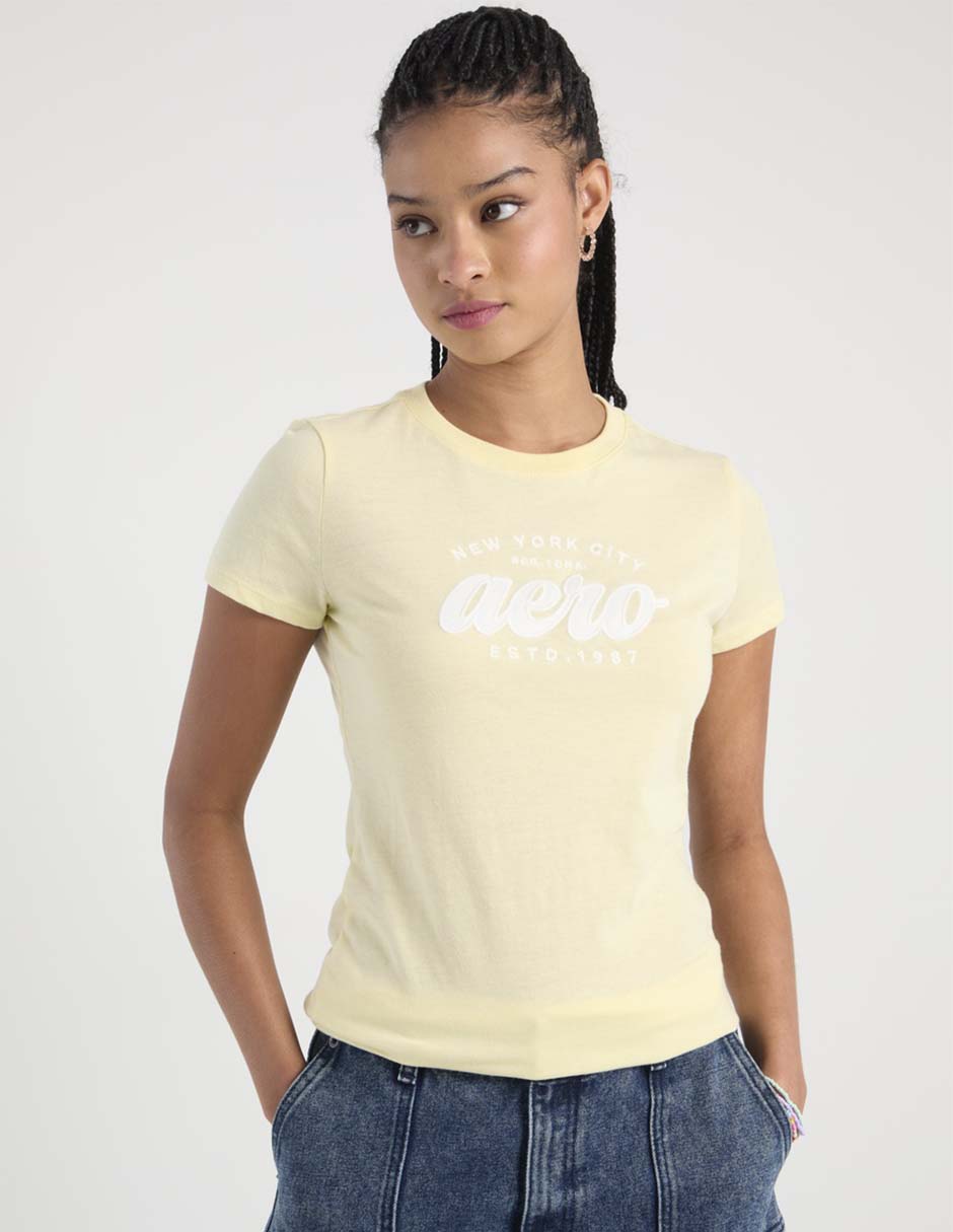 Playera manga corta cuello redondo para mujer Playera manga corta cuello redondo para mujer