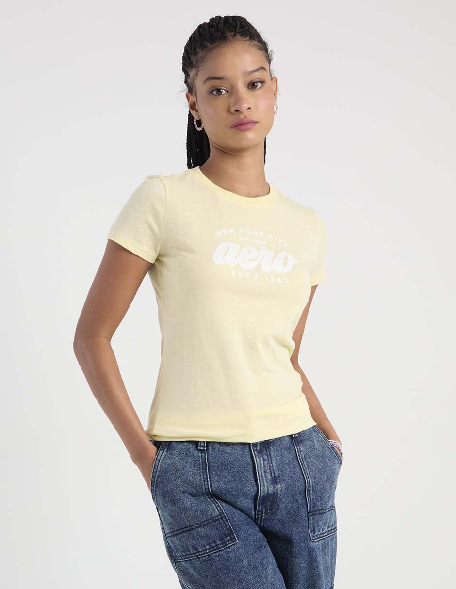 Playera manga corta Aéropostale cuello redondo para mujer
