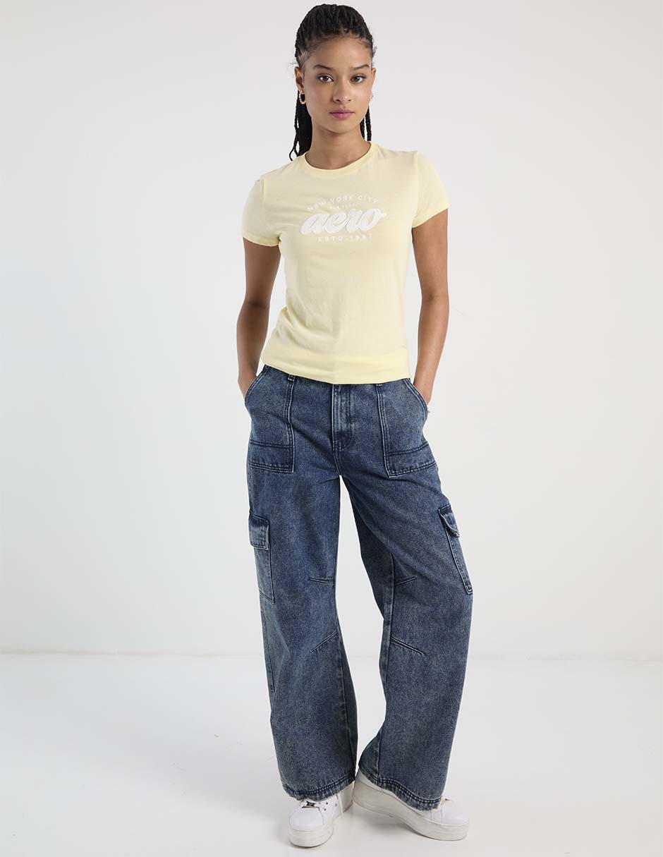 Playera manga corta Aéropostale cuello redondo para mujer
