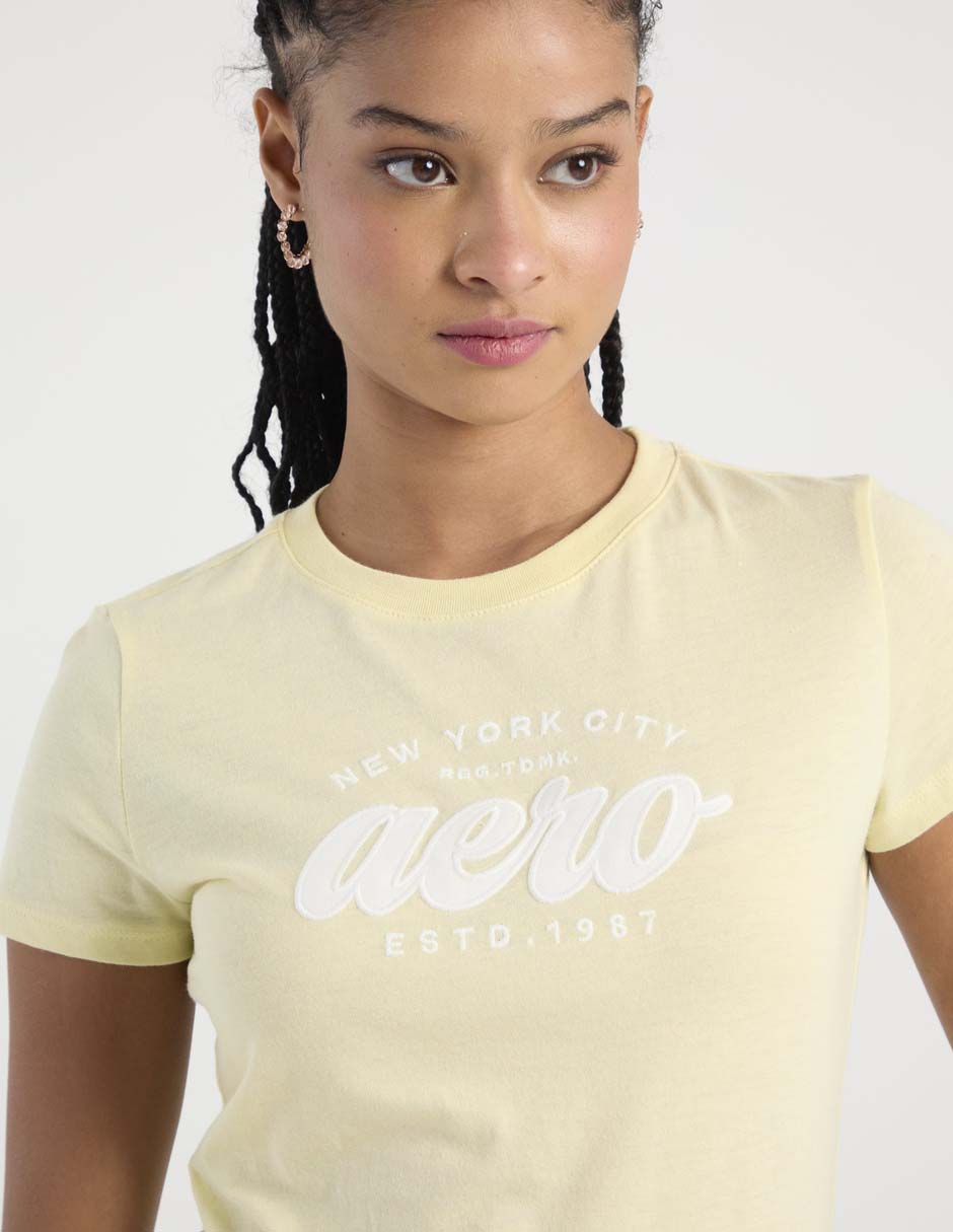 Playera manga corta Aéropostale cuello redondo para mujer