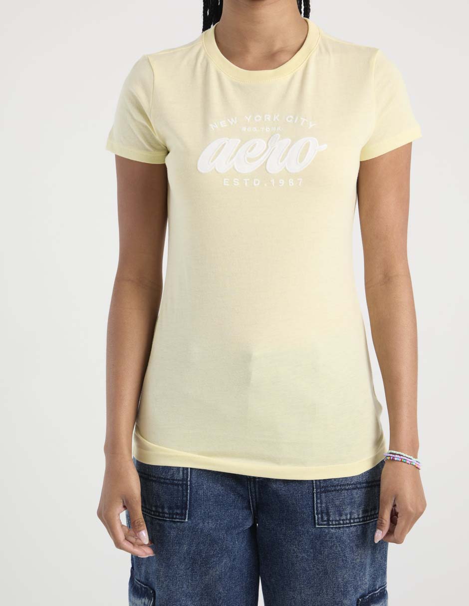 Playera manga corta Aéropostale cuello redondo para mujer