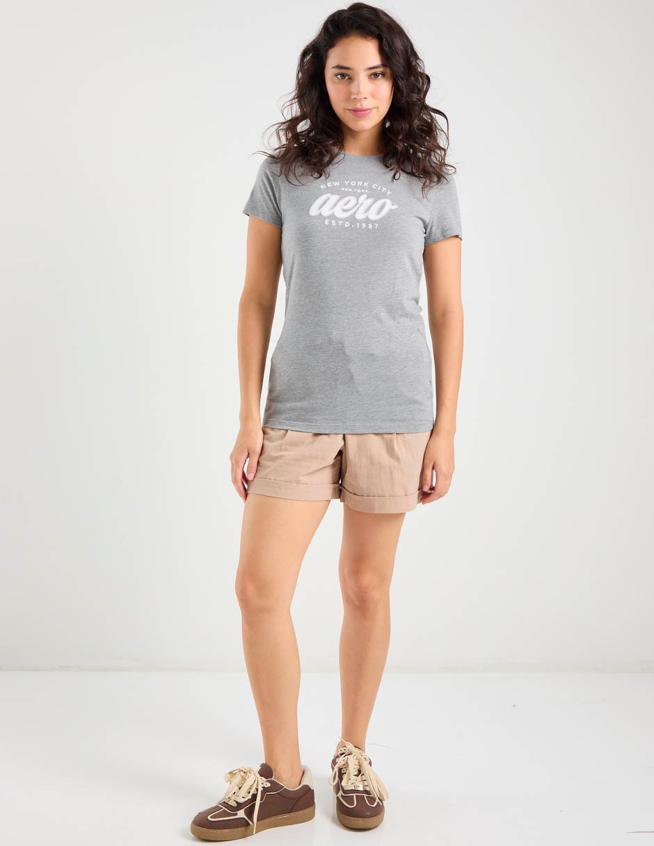 Playera manga corta cuello redondo para mujer 3
