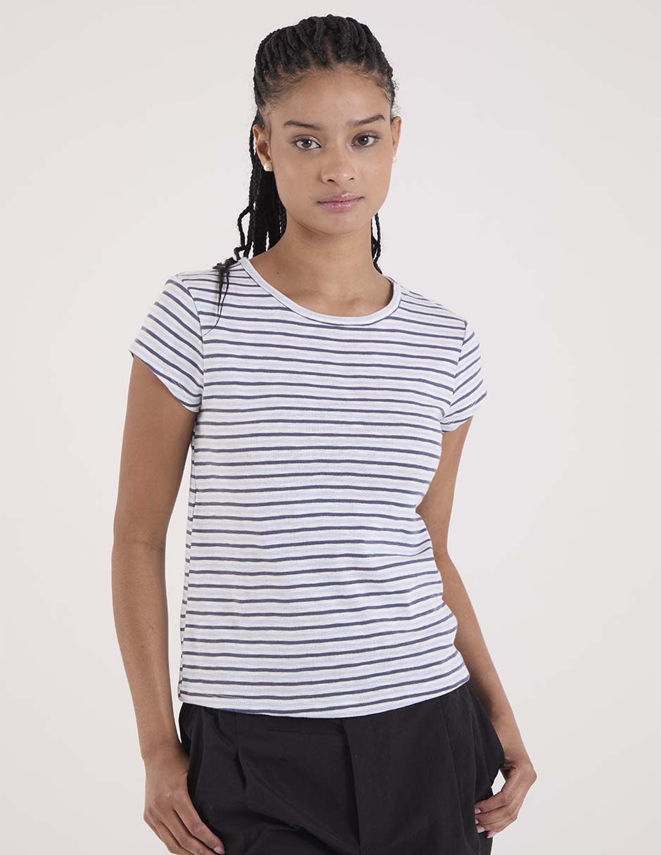 Playera manga corta cuello redondo para mujer Playera manga corta cuello redondo para mujer