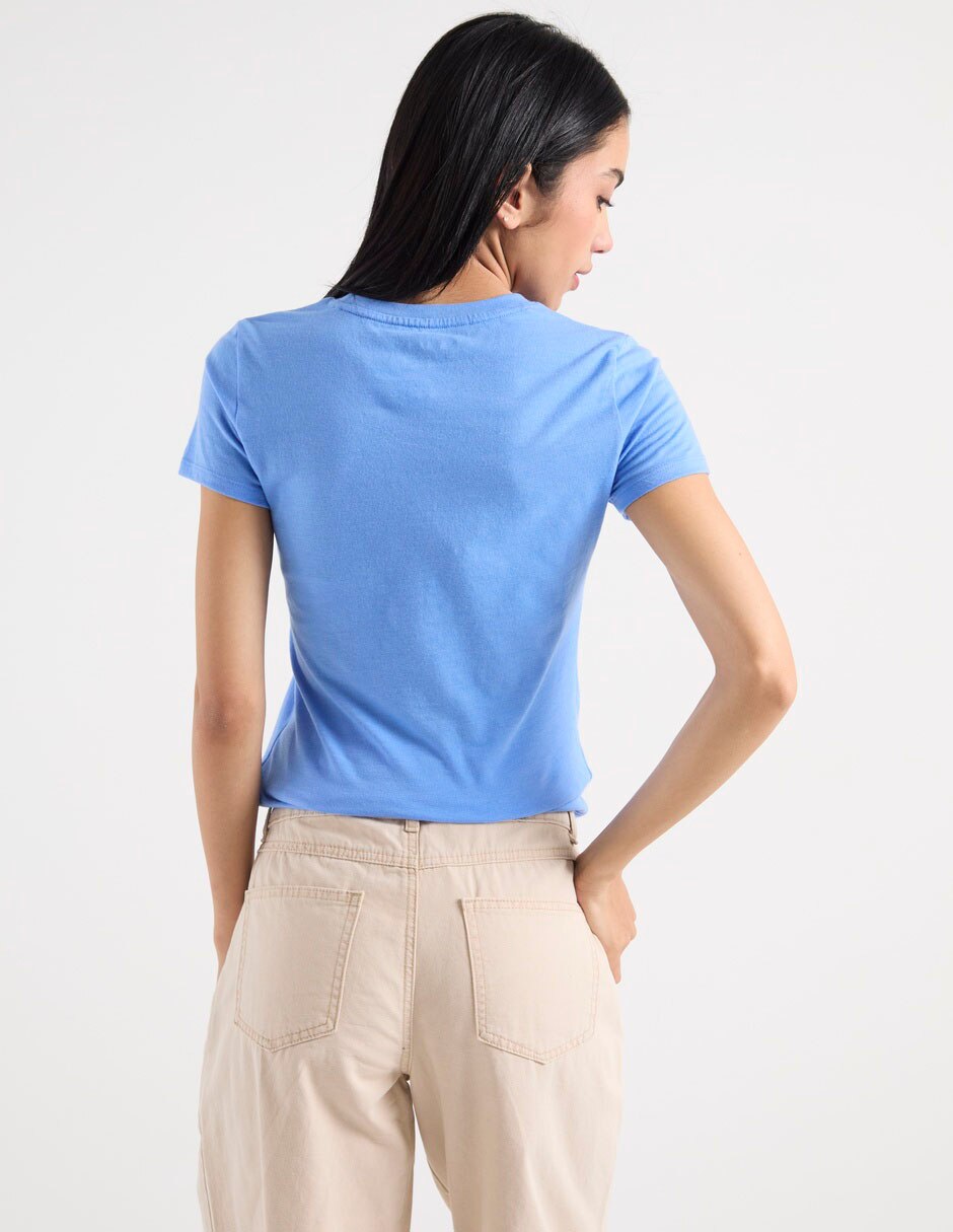 Playera manga corta cuello redondo mujer 2